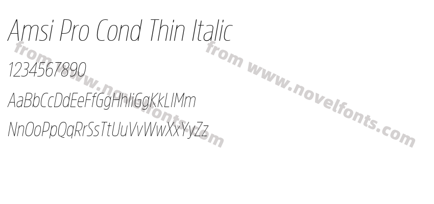 Amsi Pro Cond Thin ItalicPreview