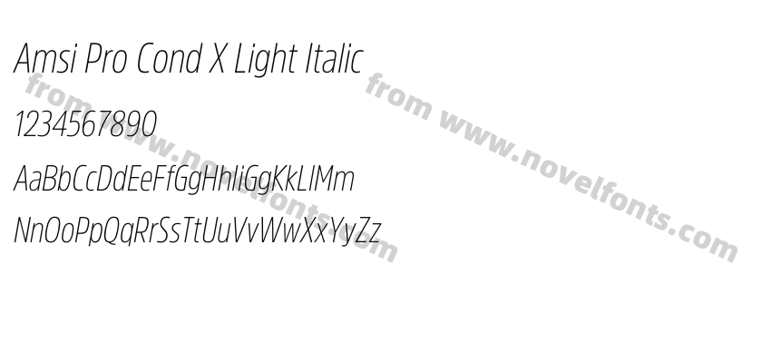 Amsi Pro Cond X Light ItalicPreview