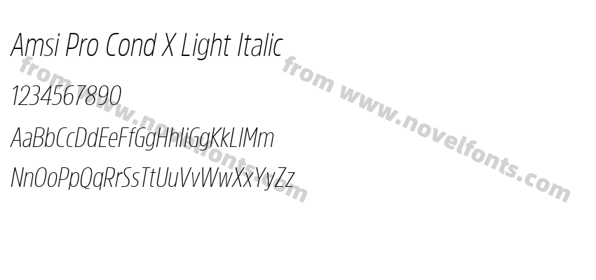 Amsi Pro Cond X Light ItalicPreview