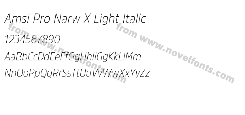 Amsi Pro Narw X Light ItalicPreview