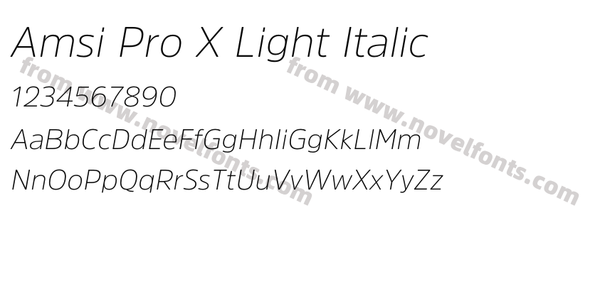 Amsi Pro X Light ItalicPreview