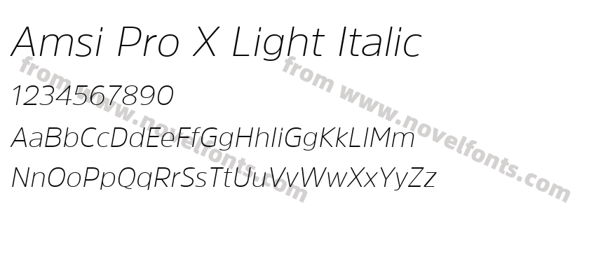 Amsi Pro X Light ItalicPreview