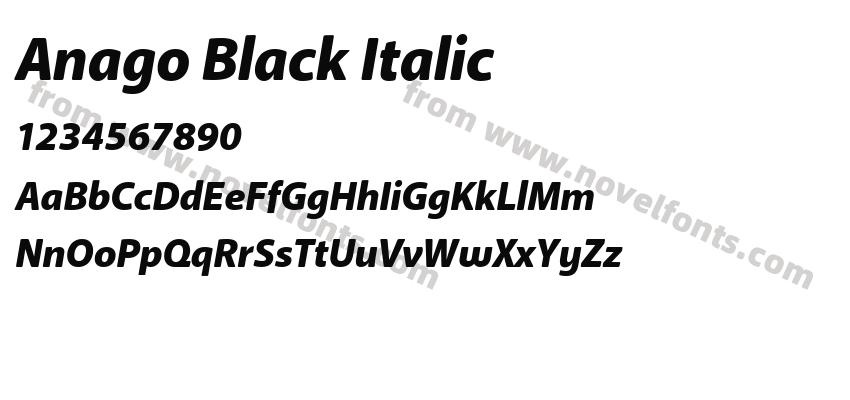 Anago Black ItalicPreview