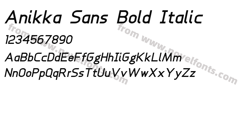 Anikka Sans Bold ItalicPreview