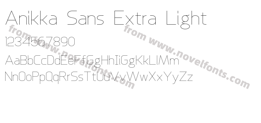 Anikka Sans Extra LightPreview