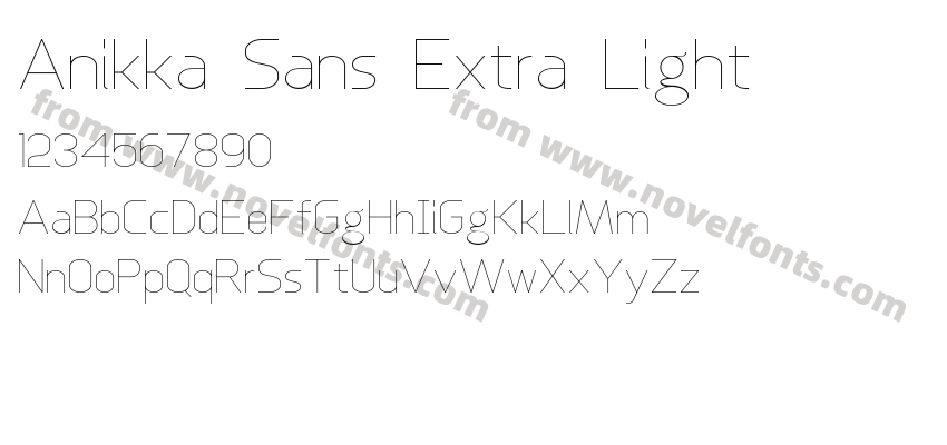 Anikka Sans Extra LightPreview