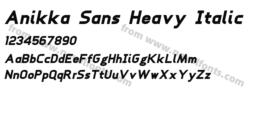 Anikka Sans Heavy ItalicPreview