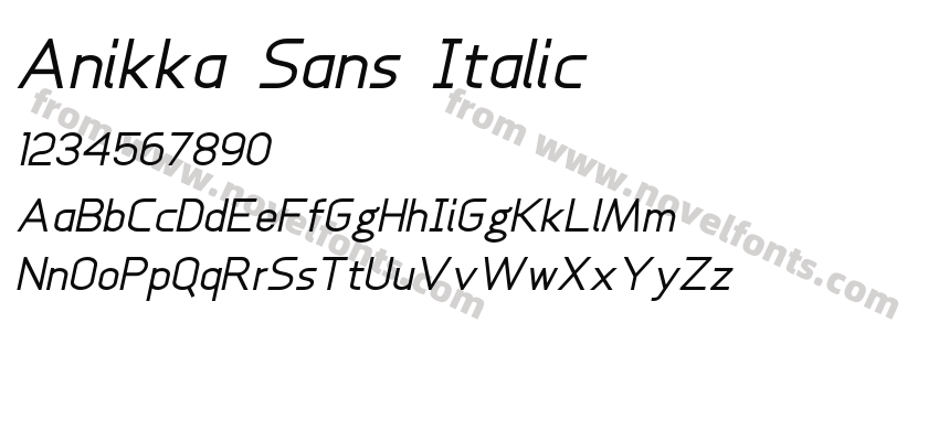 Anikka Sans ItalicPreview