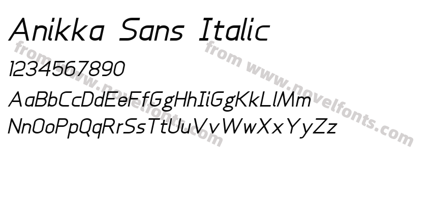 Anikka Sans ItalicPreview