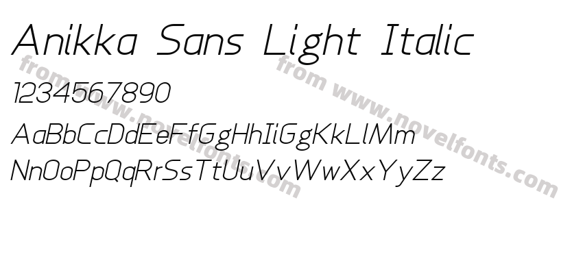 Anikka Sans Light ItalicPreview