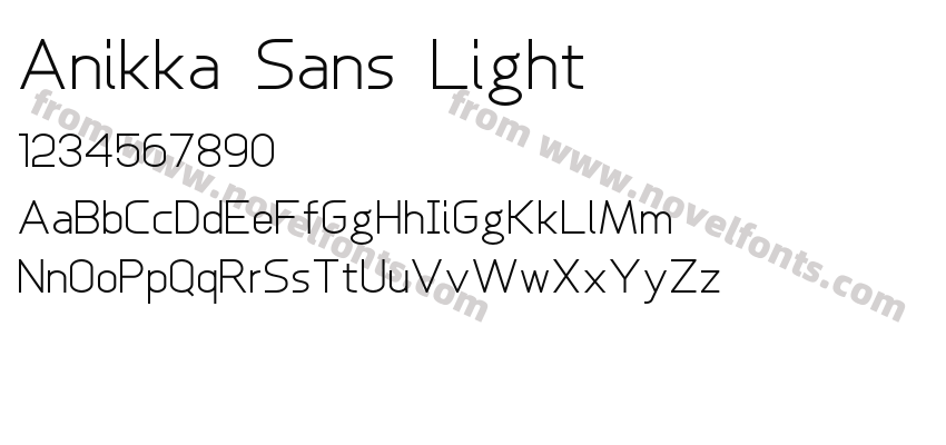 Anikka Sans LightPreview