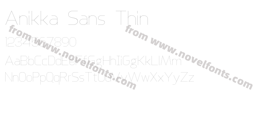 Anikka Sans ThinPreview