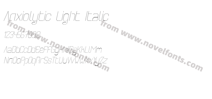 Anxiolytic Light ItalicPreview