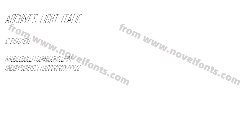 Archive's Light italicPreview