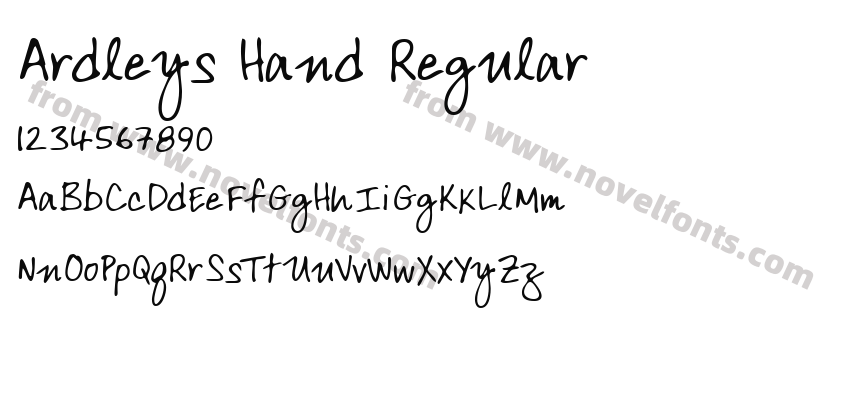 Ardleys Hand RegularPreview