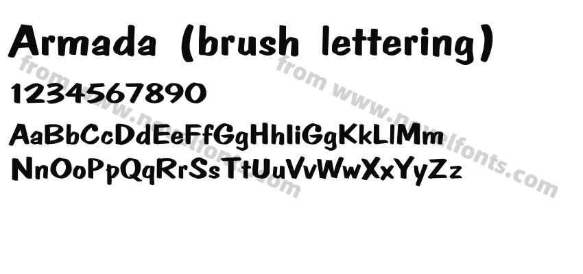 Armada (brush lettering)Preview