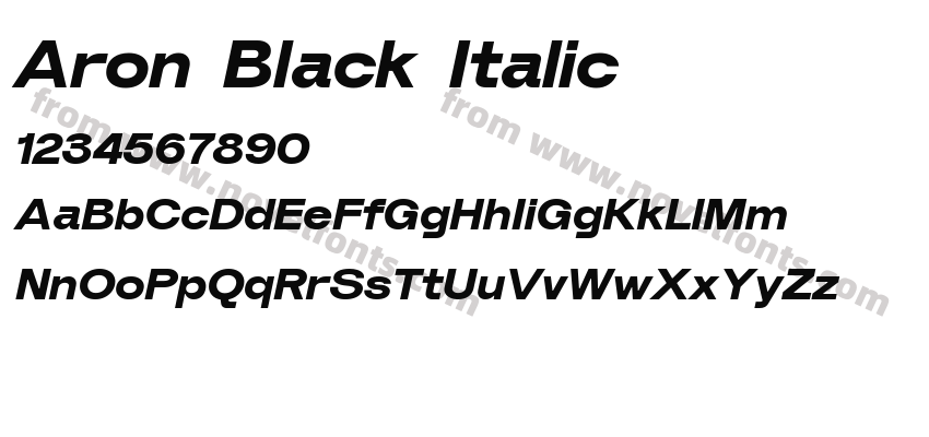 Aron Black ItalicPreview