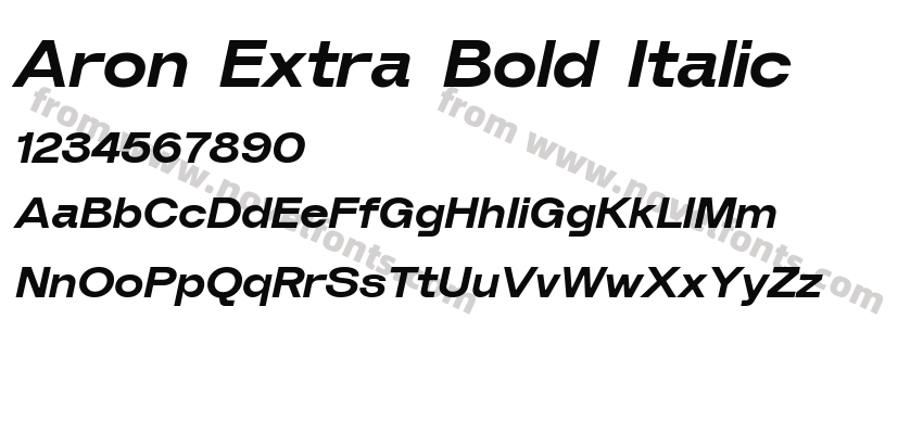Aron Extra Bold ItalicPreview