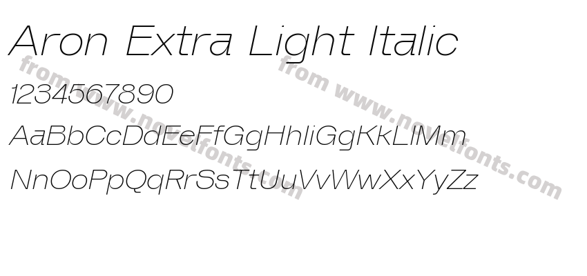 Aron Extra Light ItalicPreview