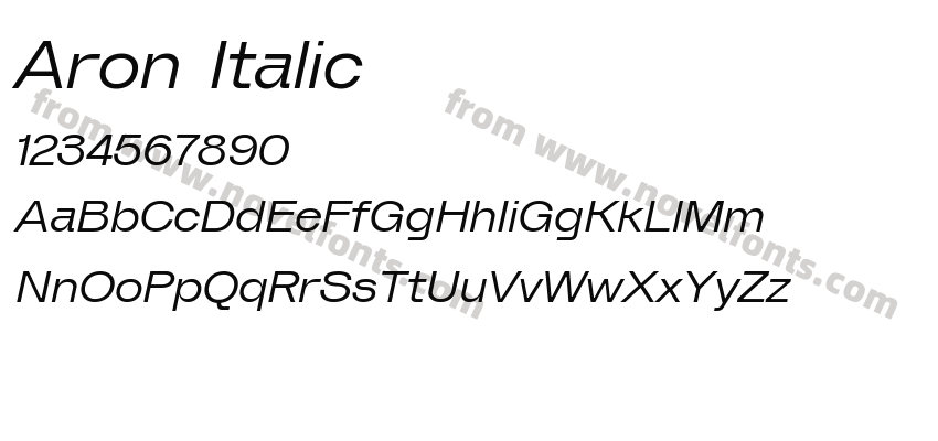 Aron ItalicPreview