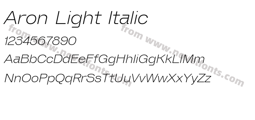 Aron Light ItalicPreview