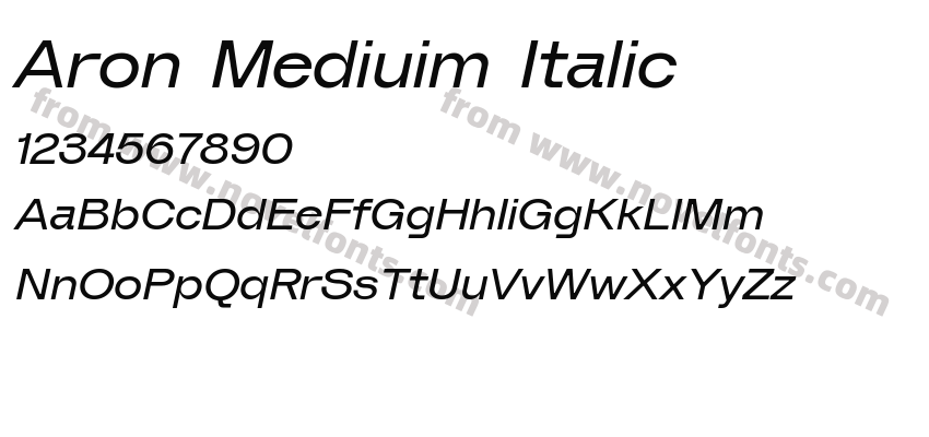 Aron Mediuim ItalicPreview