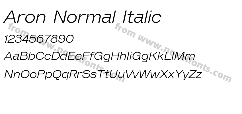 Aron Normal ItalicPreview