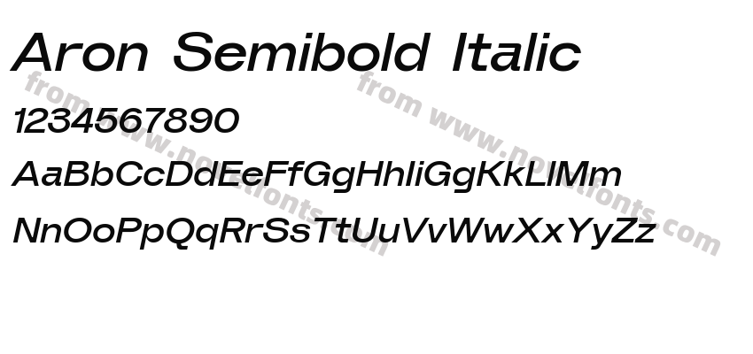 Aron Semibold ItalicPreview