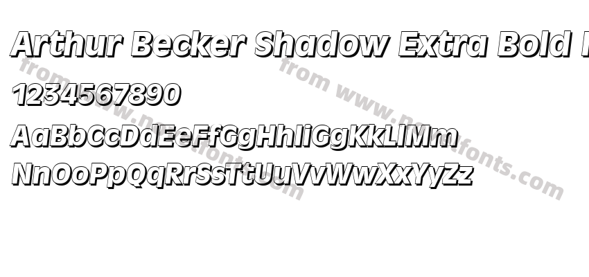 Arthur Becker Shadow Extra Bold ItalicPreview