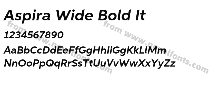Aspira Wide Bold ItPreview