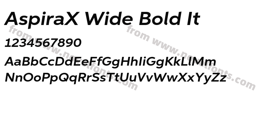 AspiraX Wide Bold ItPreview