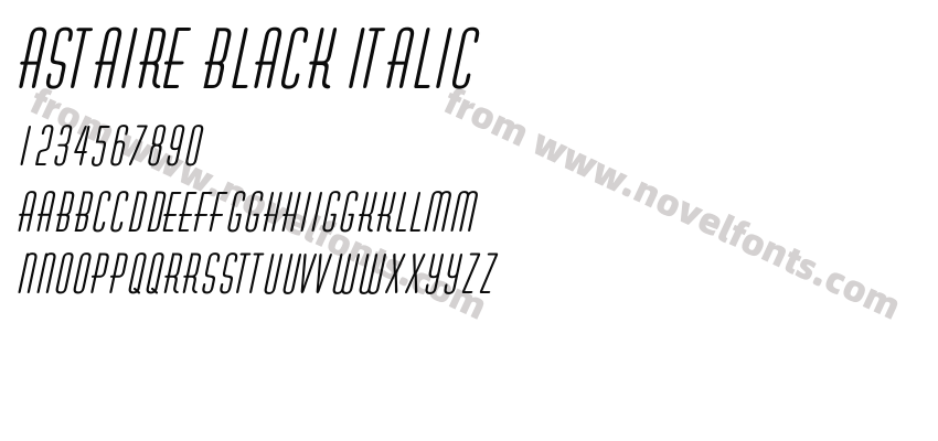Astaire Black ItalicPreview