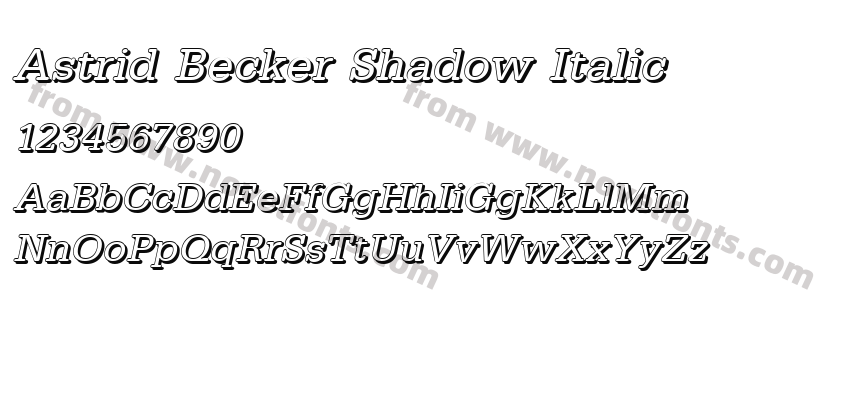 Astrid Becker Shadow ItalicPreview
