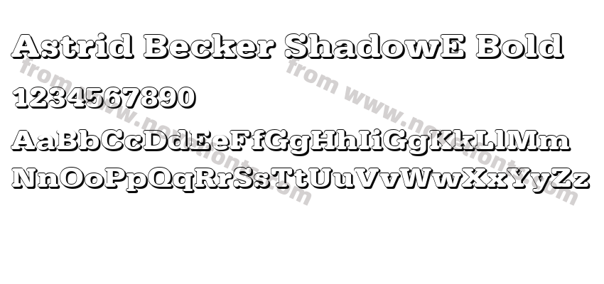 Astrid Becker ShadowE BoldPreview