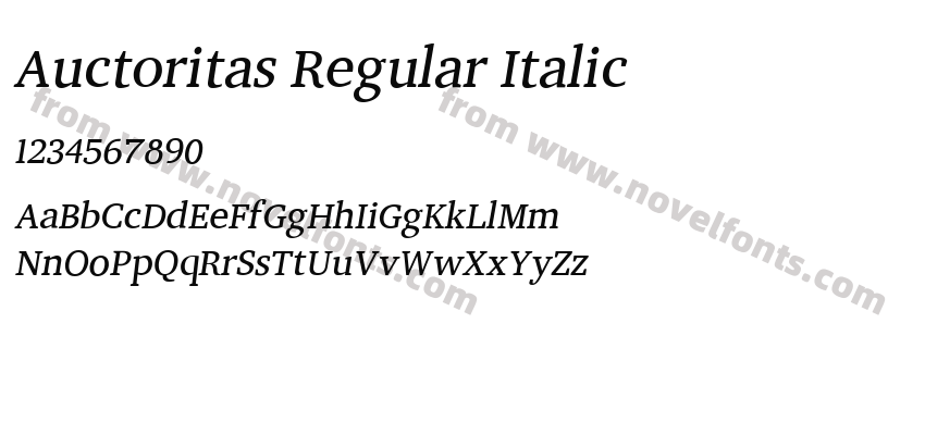 Auctoritas Regular ItalicPreview