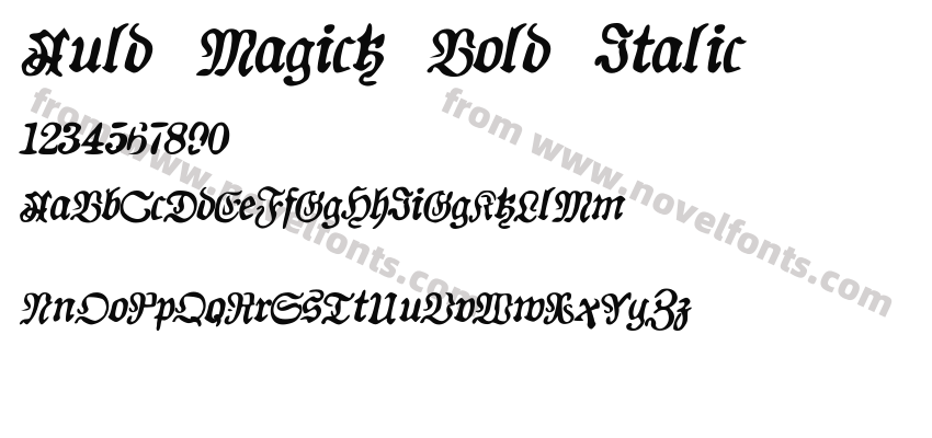 Auld Magick Bold ItalicPreview