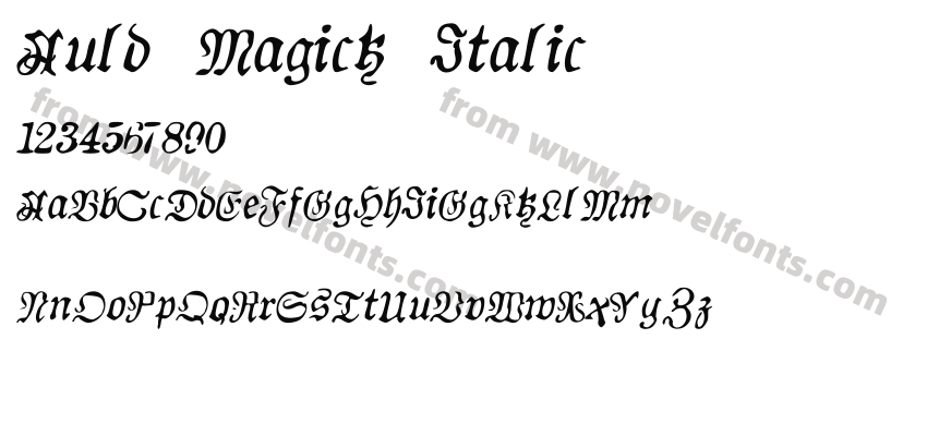 Auld Magick ItalicPreview