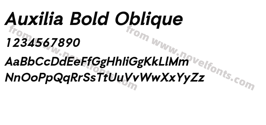 Auxilia Bold ObliquePreview