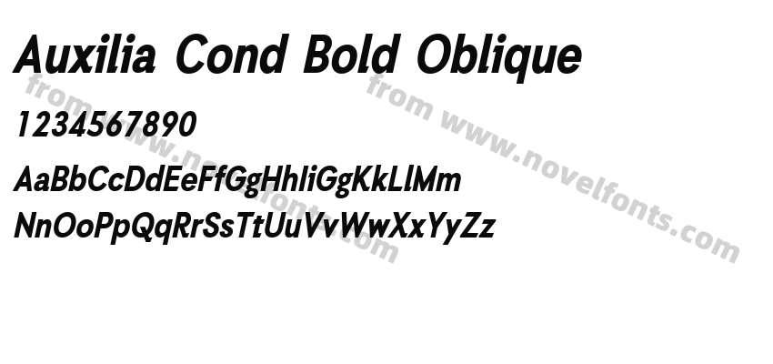 Auxilia Cond Bold ObliquePreview