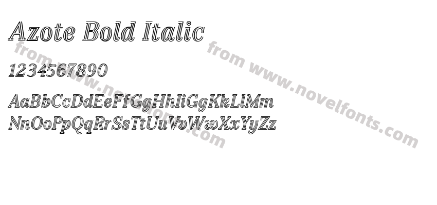 Azote Bold ItalicPreview