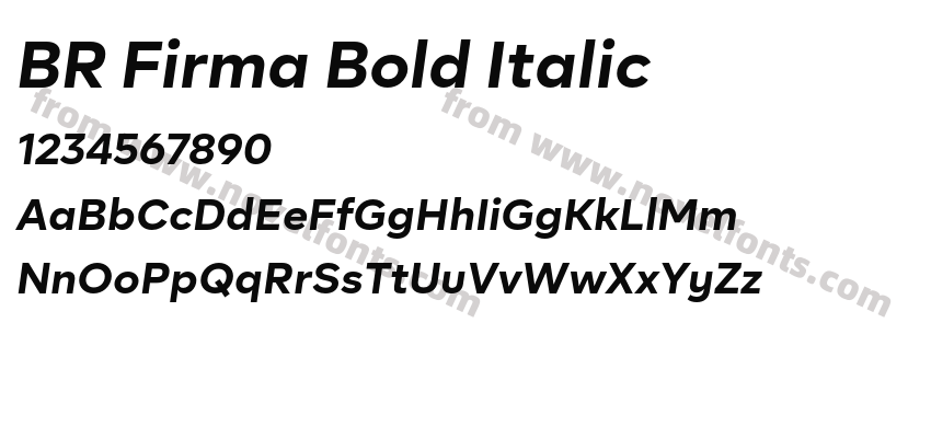 BR Firma Bold ItalicPreview