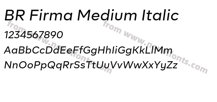 BR Firma Medium ItalicPreview