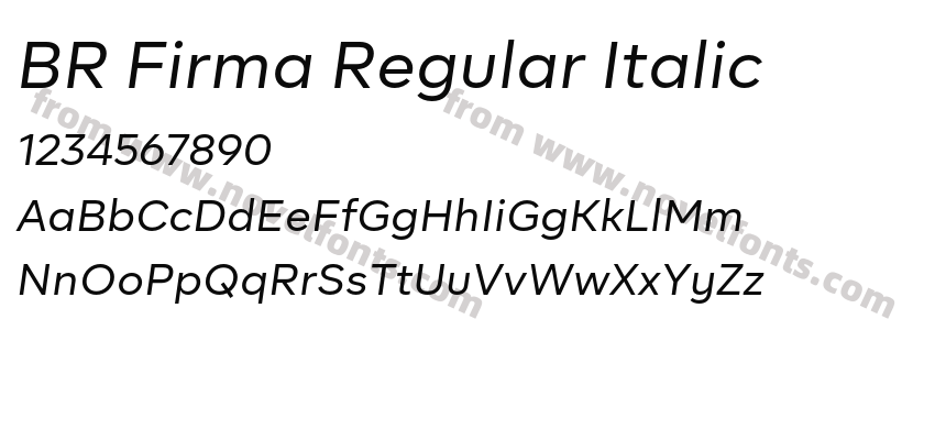 BR Firma Regular ItalicPreview