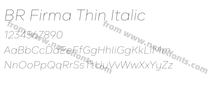 BR Firma Thin ItalicPreview