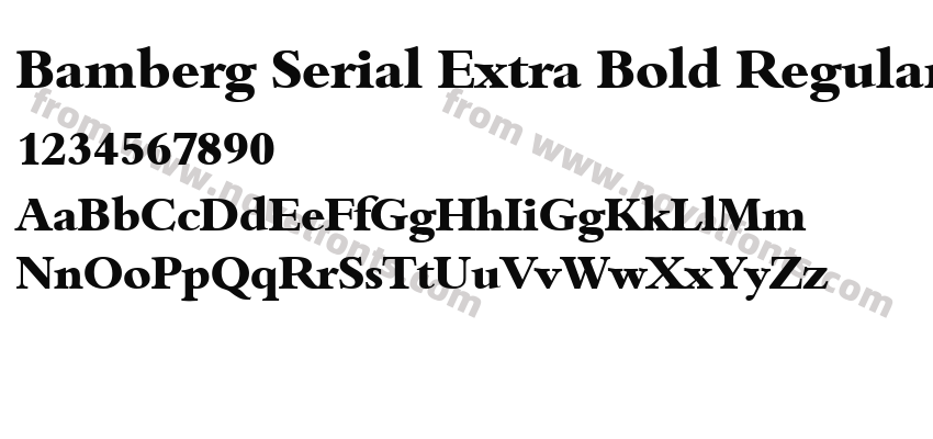Bamberg Serial Extra Bold RegularPreview