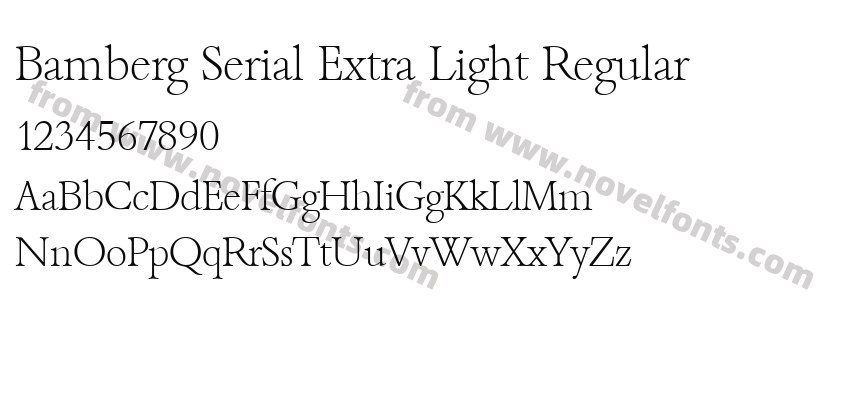 Bamberg Serial Extra Light RegularPreview
