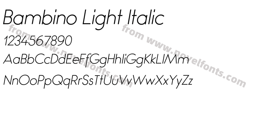 Bambino Light ItalicPreview