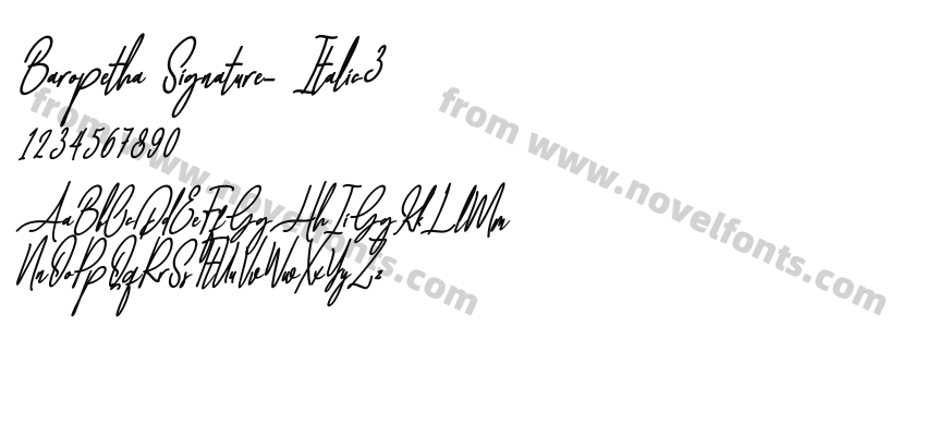 Baropetha Signature_ Italic3Preview
