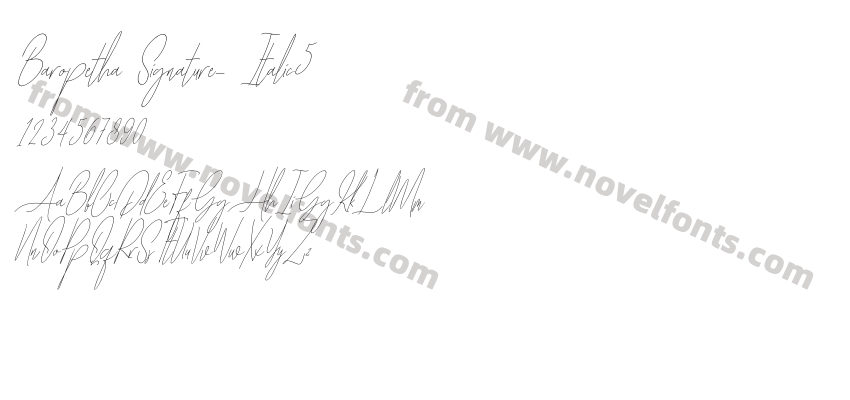 Baropetha Signature_ Italic5Preview
