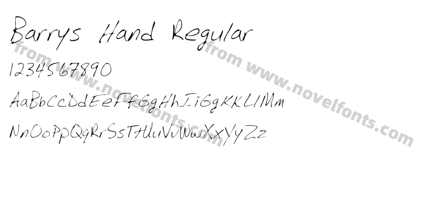 Barrys Hand RegularPreview